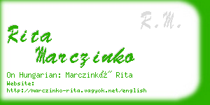 rita marczinko business card